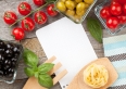 Blank notepad paper for your recipes and food