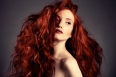 Red Hair. Fashion Girl Portrait